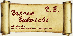 Nataša Bukvički vizit kartica